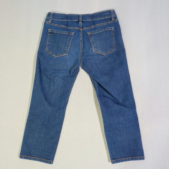 Ann Taylor LOFT jeans Modern Crop women's size 28/6 ink blue colour straight leg - Picture 3 of 14